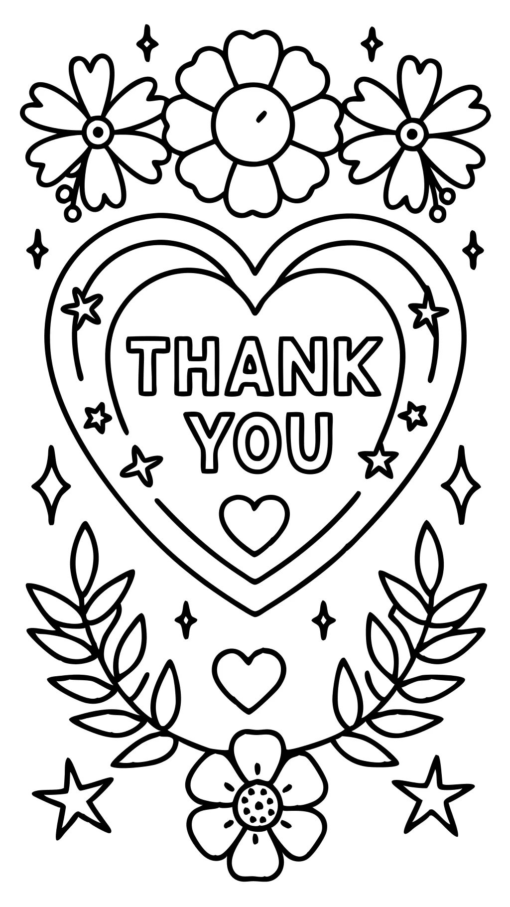 coloring pages thank you